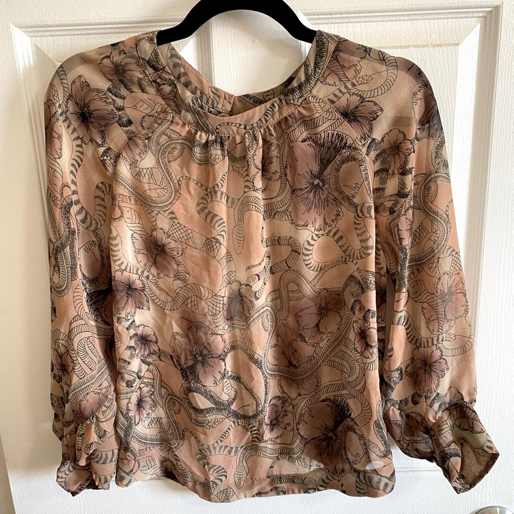 Topshop floral snake top